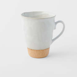 White Lopsided Coffee Mug