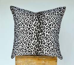 Leopard + White Cushion