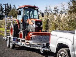 Accessories Add Ons: Tractor Broom Trailer for Kubota L5740
