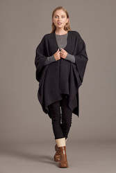 Womens Merino: Cape with Button Detail 5012