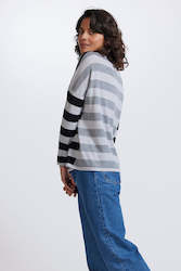 Womens Merino: RM2592  Royal Merino Striped Drop Shoulder Jumper