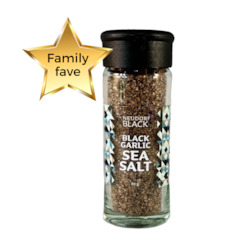 Black Garlic Sea Salt 80gm shaker jar
