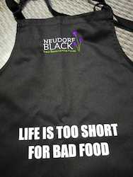 Food manufacturing: Neudorf Black Apron - Logo plus slogan