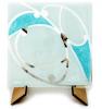 Gift: Small square platter kawakawa white/aqua