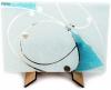 Gift: Medium rectangular platter kawakawa white/aqua