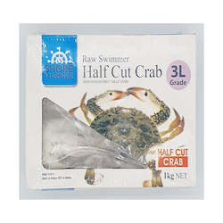 Frozen Seafood: SM Raw Swimming Half Cut Crab 2L 1KG
