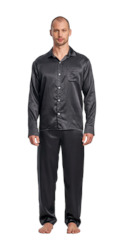 Clothing: NO 4 Pyjama Set | Black Silk