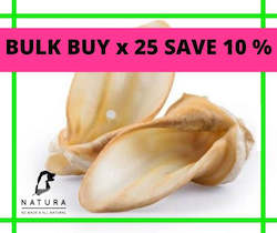 Store-based retail: Natura Beef Ears Bulk x 25 SAVE 10%