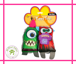 Store-based retail: Pet One Squeaky Toy Fluffy Monsters - Assorted