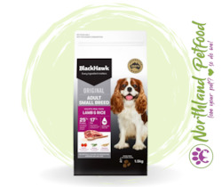 FREE TREATS with 7kg or Larger -- BlackHawk Small Breed Lamb & Rice