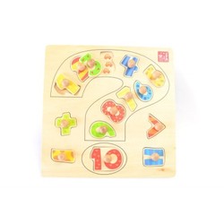 Square puzzle - numbers (307) - more - educational wooden toys