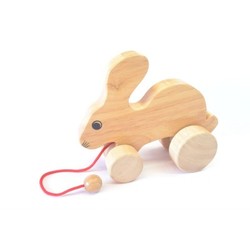 Pull-along rabbit (207) wooden toys