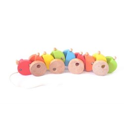 Pull-along caterpillar (201) wooden toys