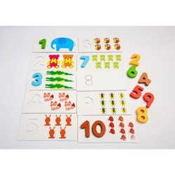 Number learning cards (336) wooden toys