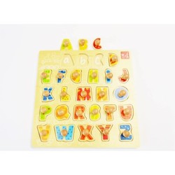 Square puzzle - letters (324) - more - educational wooden toys