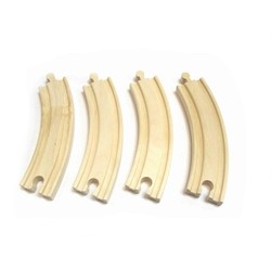 4-pack curved track wooden toys