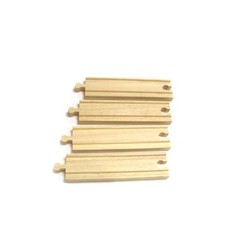 Toy: 4-pack straight tracks wooden toys