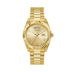 Jewellery: GUESS CONNOISSEUR GOLD TONE WATCH