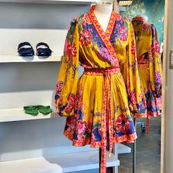 Clothing: Zimmermann Lovestruck Wrap Mini Dress - SIZE S