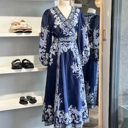 Clothing: Zimmermann Aliane Blue Wrap Dress - SIZE 3 (12-14)