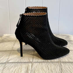 Alaia Laser Cut Out Stiletto Booties - SIZE 35