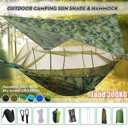 Lightweight Hammock & Tent Awning Rain Fly Tarp Waterproof Mosquito Net Canopy 210T Nylon