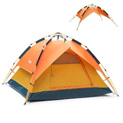 Tents Hammocks: Automatic Tent Outdoor 3-4 Person Camping tent Double-layer Portable Backpacking for Sun Shelter
