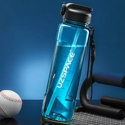 Sport Water Bottles with Straw Summer Large-capacity Tritan Plastic Portable Lea…