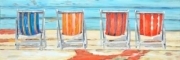 Canvas deck chairs
