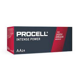 Procell INTENSE Power AA Battery 1.5V Alkaline for HIGH DRAIN Bulk Box of 24