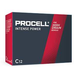 Procell: Procell INTENSE Power C Battery 1.5V Alkaline for HIGH DRAIN Bulk Box of 12