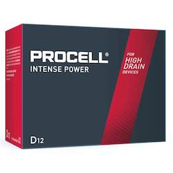 Procell: Procell INTENSE Power D Size Battery 1.5V Alkaline for HIGH DRAIN Bulk Box of 12