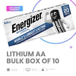 Energizer Industrial: ENERGIZER LITHIUM BATTERY BULK AA Box of 10
