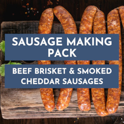 Products: Sausage Making Pack - Beef Brisket & Smoked Cheddar Sausages