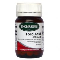 Health supplement: Thompson's folic acid 500mcg 90s