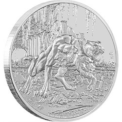 Creatures of greek mythology - cerberus silver coin