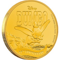 Disney 1/4 oz gold coin - dumbo 75th anniversary