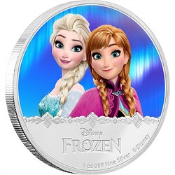 Disney frozen silver coin - anna &. Elsa