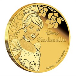 Disney 1/4 oz gold coin - cinderella