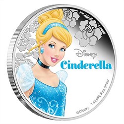 Disney silver coin - cinderella
