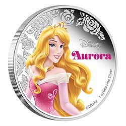 Disney silver coin - aurora
