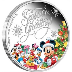 Disney silver coin - season's greetings 2014