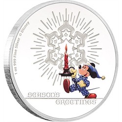 Disney silver coin - season's greetings classic 2016