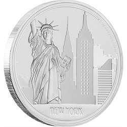 Coins: Great cities - new york 1 oz silver coin