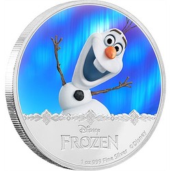 Disney frozen silver coin - olaf