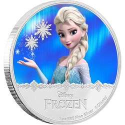 Disney frozen silver coin - elsa