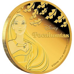 Coins: Disney 1/4 oz gold coin - pocahontas