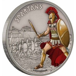 Coins: Warriors of history - spartans silver coin