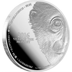 Lunar silver coin - year of the monkey 2016