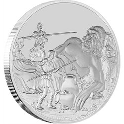 Coins: Creatures of greek mythology - cyclopes silver coin